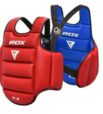 protége de corps TAEKWONDO RÉVERSIBLE BLEU ROUGE