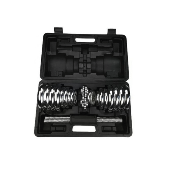 Jeu Haltere Poids Ajustable 30KG avec Coffre Rangement Jeu Haltere