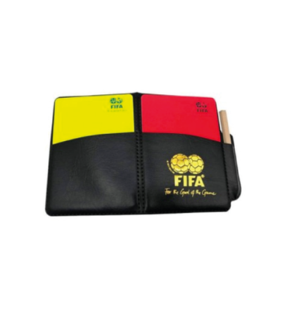 Carnet arbitrage avec cartons rouge et jaune Avec Etui CACRJE052