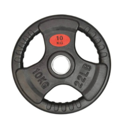 Disque en Fonte Pour Barre Olympique avec Tri Grip 10KG DFBOTG063