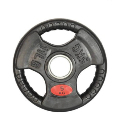 Disque en Fonte Pour Barre Olympique avec Tri Grip 5KG DFBOTG065